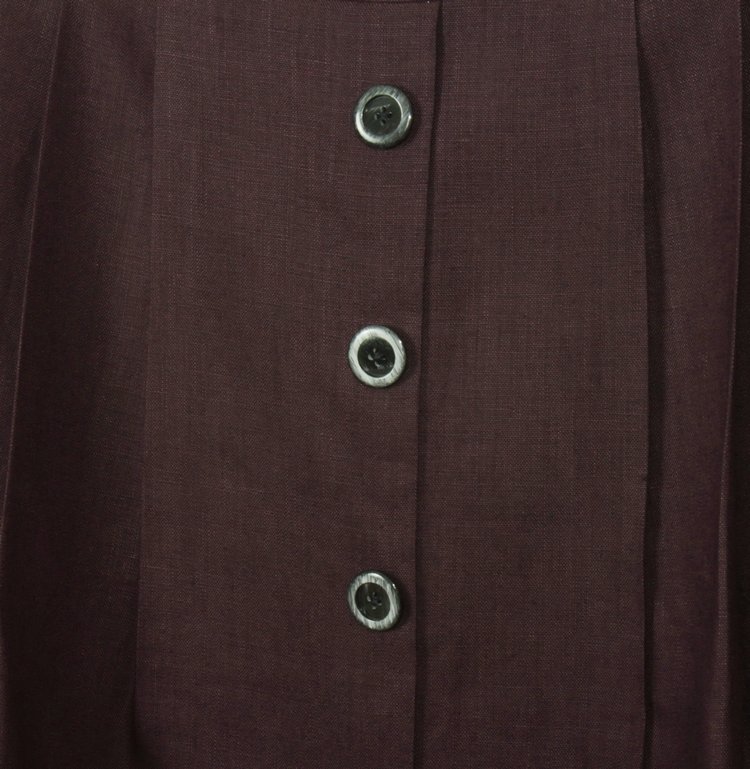 SK-184 กระโปรงแฟชั่น&ทำงาน ทรงบาน ผ้าลินินญี่ปุ่นสีม่วง มีกระเป๋าล้วงได้ 2 ข้าง