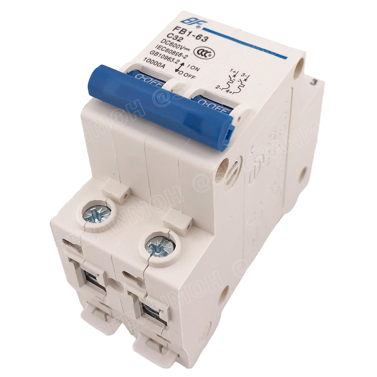 [ 1ชิ้น ] FB1-63-2P 32A BF เบรกเกอร์ ดีซี 2P 32แอมป์ 2Pole DC Breaker 600 VDC DC Circuit Breaker 2P สำหรับงาน solar cell เบรกเกอร์ไฟฟ้าโซลาร์เซลล์ DC ป้องกันกระแสเกิน ใช้ได้กับไฟฟ้ากระแสตรง DC เบรกเกอร์ 2โพล Solar Breaker เซอร์กิตเบรกเกอร์ MCB Breaker