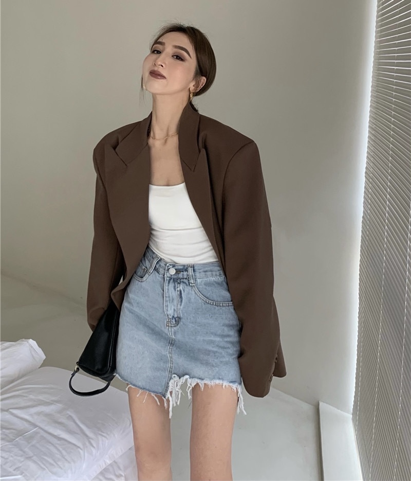 Gummy jeans skirt กระโปรงยีนส์สั้น