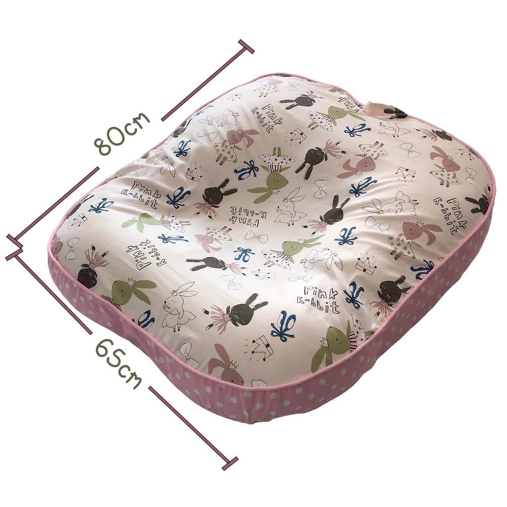 Palmandpond ที่นอนกันกรดไหลย้อน ขนาดใหญ่พิเศษ หลุมไม่ลึกถอดปลอกได้ ผ้าฝ้าย 100% (ลายเปลี่ยนตามลอตผลิตทักไลน์ @babyfirstcenter เพื่อสั่งซื้อ)