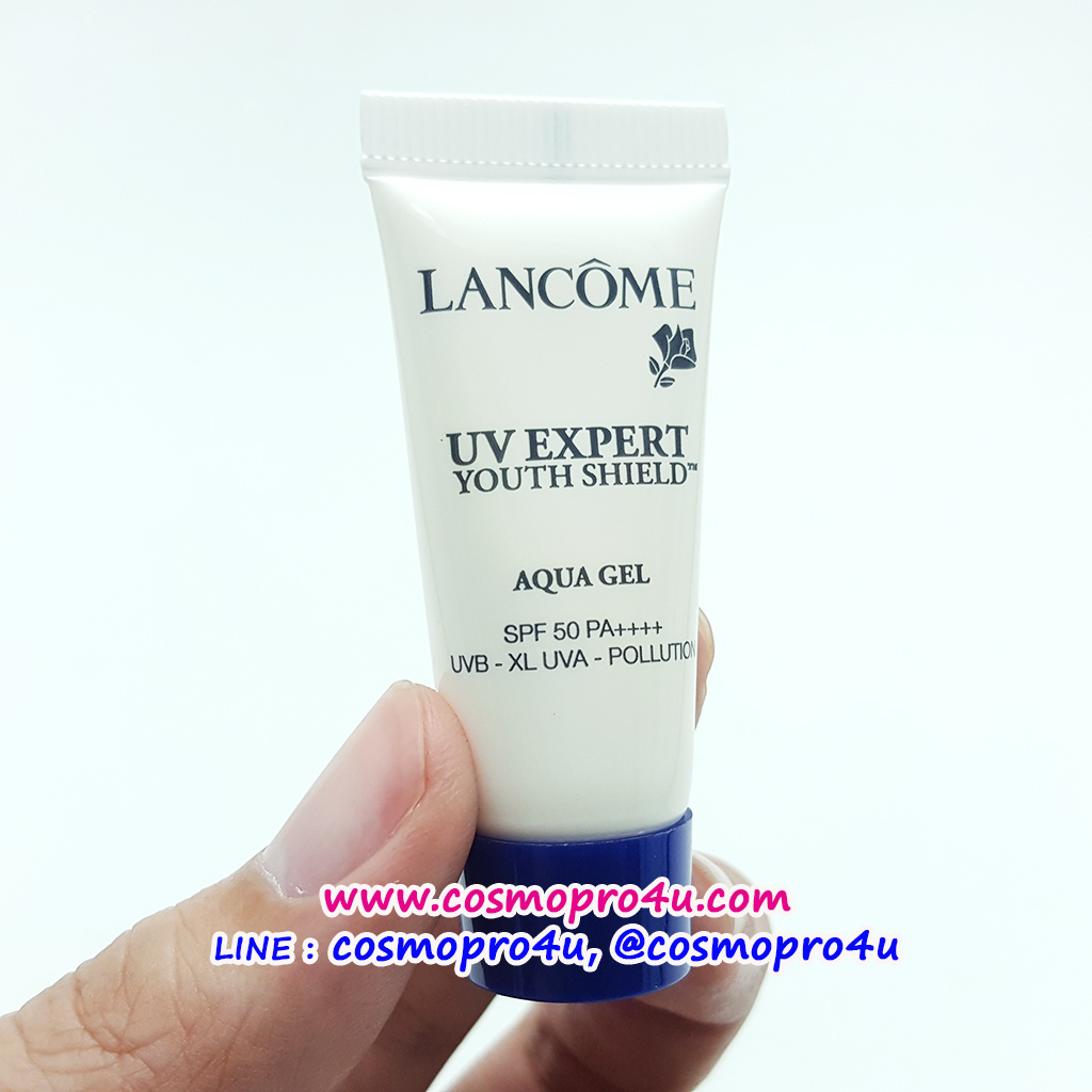 (กันแดด) LANCOME UV Expert Youth Shield Aqua Gel SPF 50 PA++++ ครีมกันแดดเนื้อเจล ให้ผิวสดชื่น ไม่ก่อให้เกิดสิว ปกป้องจากรังสียูวีเอ ยูวีบี 5ml