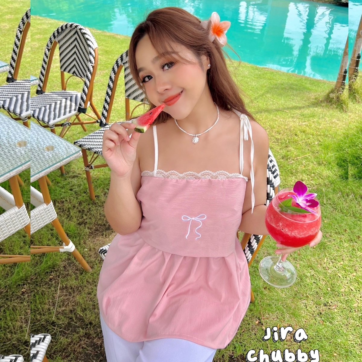 J051 เสื้อสาวอวบ อกได้ถึง50นิ้ว