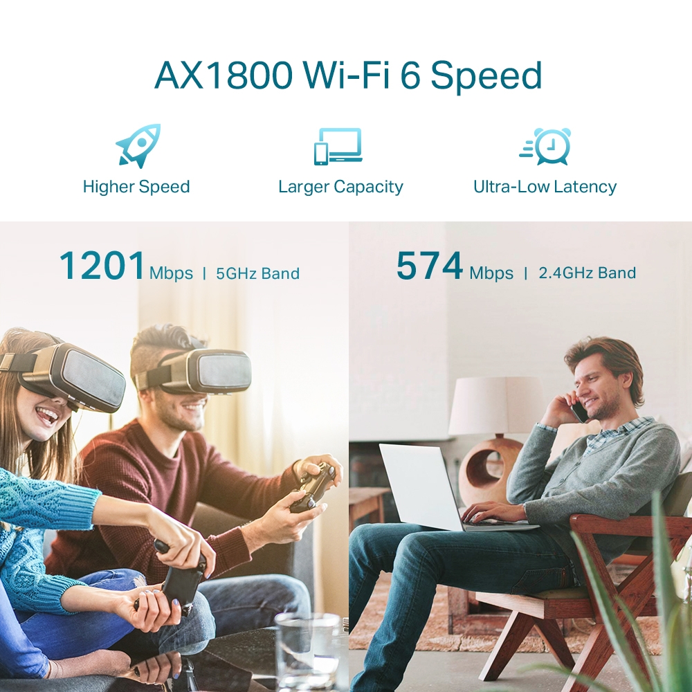 TP-LINK AX1800 Wi-Fi Range Extender (RE605X) ตัวขยายสัญญาณ WiFi6 รับประกันศูนย์ไทย