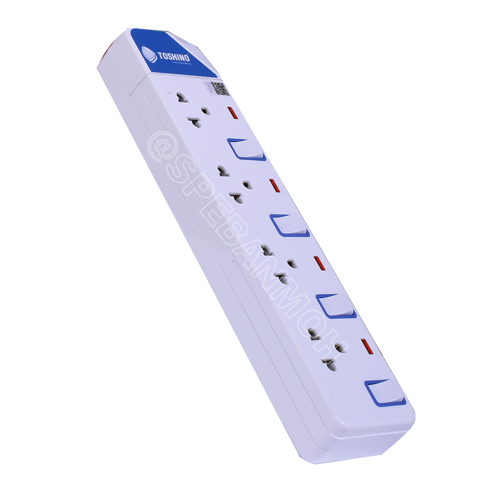ET-9145M ปลั๊กพ่วง TOSHINO ET Series มาตรฐาน มอก. รางปลั๊กไฟ 4 ช่อง 4 สวิตซ์ 5 เมตร TOSHINO ET9145M ระบบ ป้องกันกระแสไฟเกิน อัตโนมัติ ระบบ ป้องกันไฟกระชาก สวิทช์เปิด-ปิด การใช้งานแยกจุด ผลิตจาก วัสดุไม่ลามไฟ ไฟแสดงสถานะการใช้งาน ม่านนิรภัย ป้องกันไฟดูด