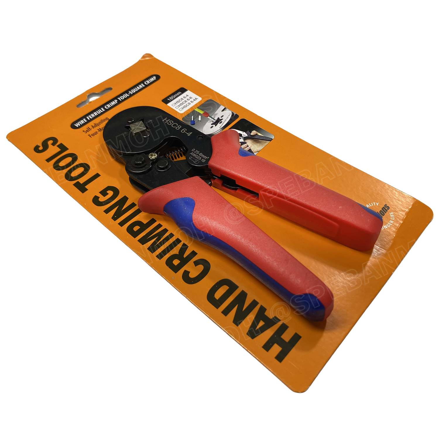 [ 1 ชิ้น ] HSC8-6-4 คีมย้ำหางปลา คอร์ดเอ็น รุ่นหนา หางปลาเข็ม 0.25-6 mm² Crimping Terminal For Coed End คีมย้ำสลิปเข้าปลายสาย ย้ำสายไฟ Wire ferrules End sleeves 23-10AWG คีมอเนกประสงค์ ด้ามจับ แบบ 4 เหลี่ยม CRIMPING TOOLS 0.5 1.5 2.5 4.0 6.0 mm
