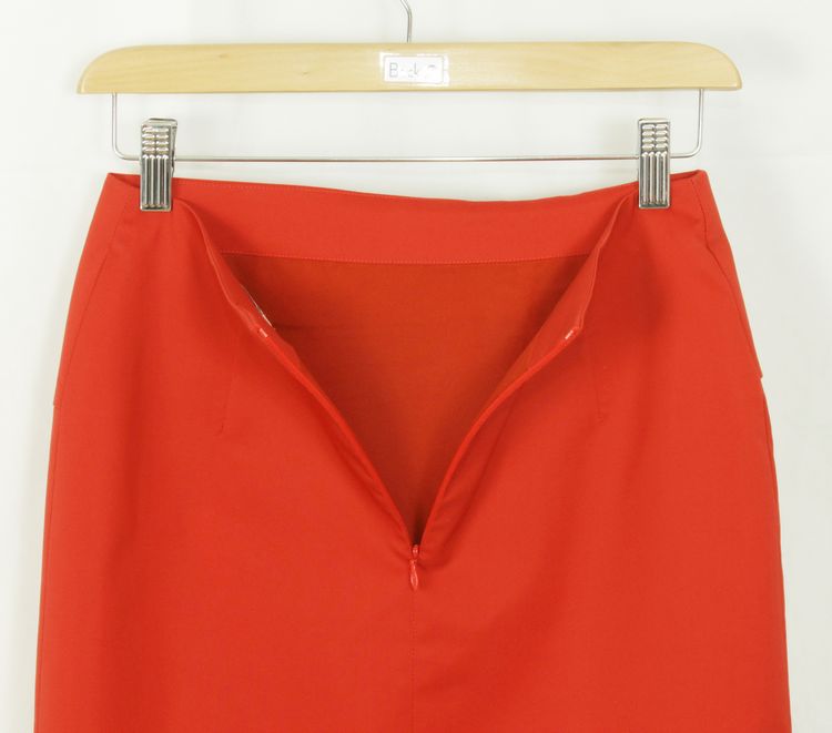 กระโปรงแฟชั่น&ทำงาน กระโปรงทรงสอบ ผ้าคอตต้อนญี่ปุ่นสีส้ม-อมแดง / SK-105