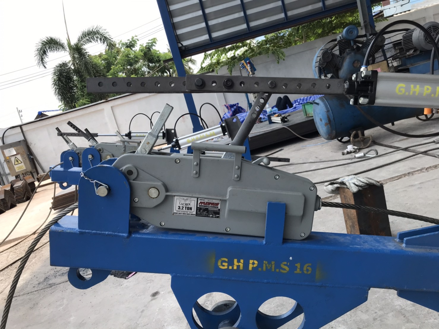 รอกสลิงมือโยก,รอกตะพาบ ,รอกปลา 3.2 ตัน ,สลิงยาว 20 เมตร