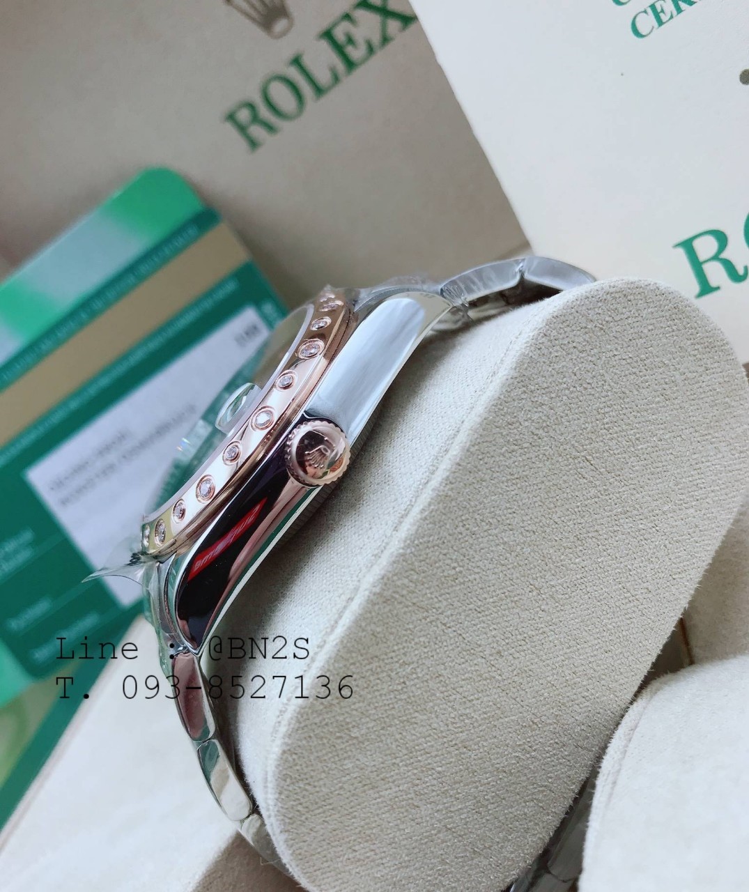 ROLEX DATEJUST Watch หน้าปัดล้อมเพชร มาพร้อมกล่องครบชุดตามรูป