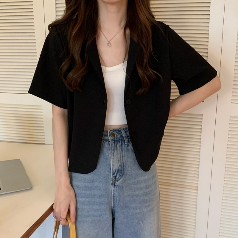 Summer mini blazer - เสื้อคลุมเบลเซอร์มินิ แขนสั้น