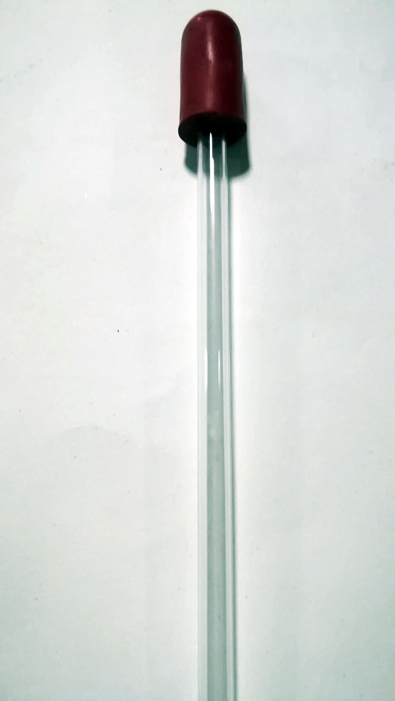 หลอดหยดแบบแก้วพร้อมจุกยาง ความยาว 20 cm.