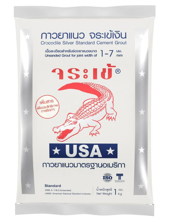 ยาแนวจระเข้เงิน สีขาวไข่มุก