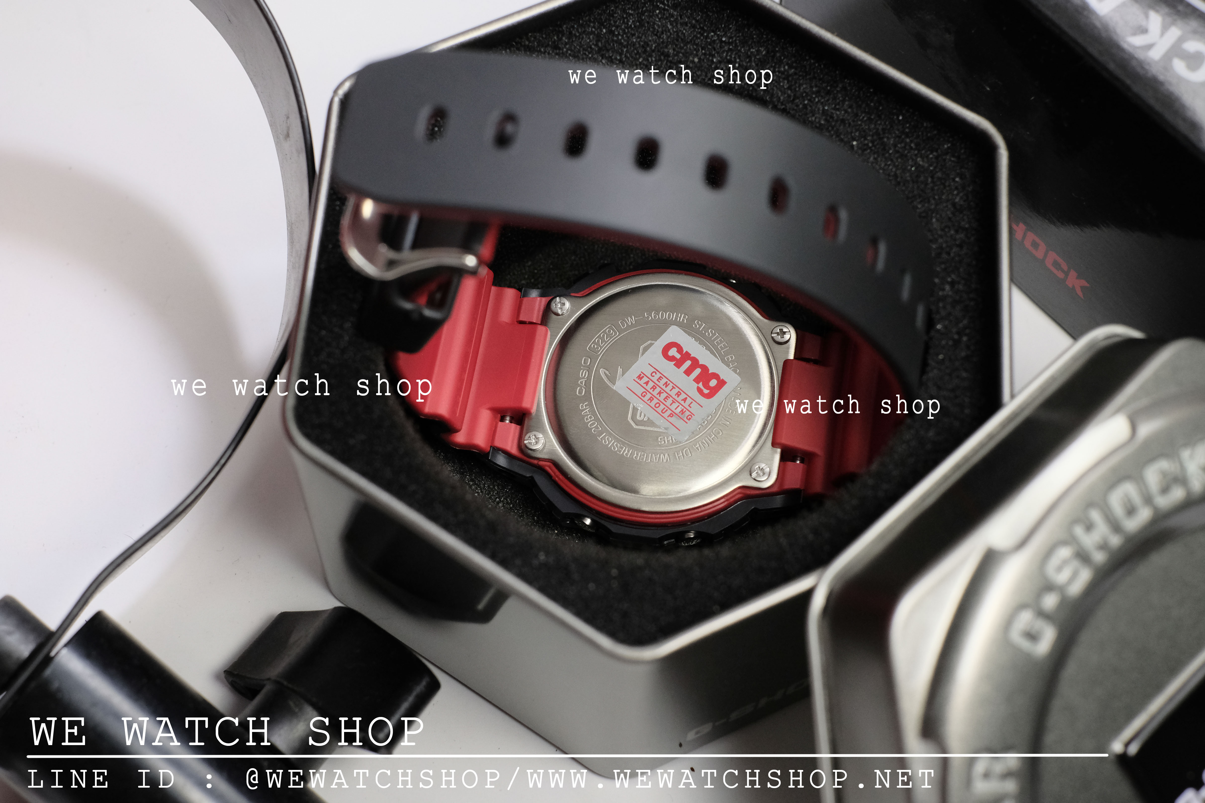 CASIO G-SHOCK รุ่น DW-5600HR-1DR สีดำ แดง สินค้าของเเท้ รับประกันศูนย์ CMG