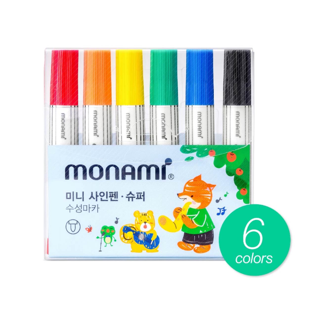 ปากกาสีน้ำ ปากกาเมจิก Monami Mini Sign Pen super โมนามิ รุ่น มินิ ไซน์เพน ซูเปอร์ ชุด 6 สี / 12 สี