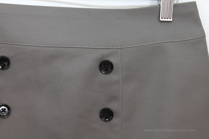 SK-488 กระโปรงทรงสอบ ผ้าคอตต้อนญี่ปุ่นเนื้อสเปนเดกสีเทา