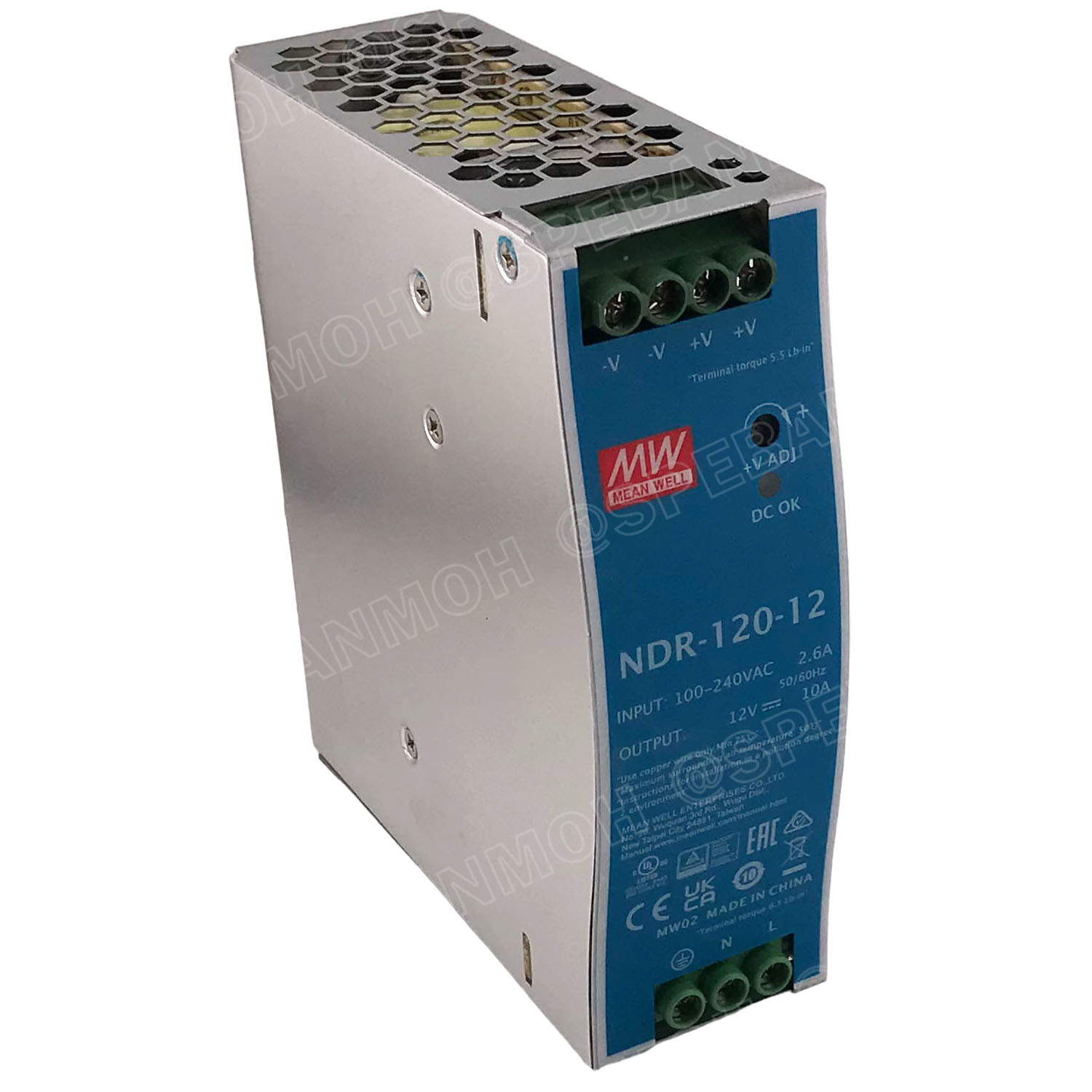 [ 1เครื่อง ] NDR-120-12 พาวเวอร์ซัพพลาย 12V 10A MEAN WELL 120W NDR Single Output Industrial DIN RAIL สวิทชชิ่ง ยึดรางปีกนก INPUT 100-240VAC OUTPUT 12VDC สวิทชิ่ง เมนเวล 12โวตท์ สำหรับ DIN Rail มีนเวล บอร์ดแปลงไฟ หม้อแปลงไฟ AC to DC