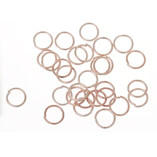 ห่วงวงแหวน Jump Ring เนี้อทองเหลืองสีชมพูอมทอง rose gold ขนาด 8mm แพ็ค 300 อัน