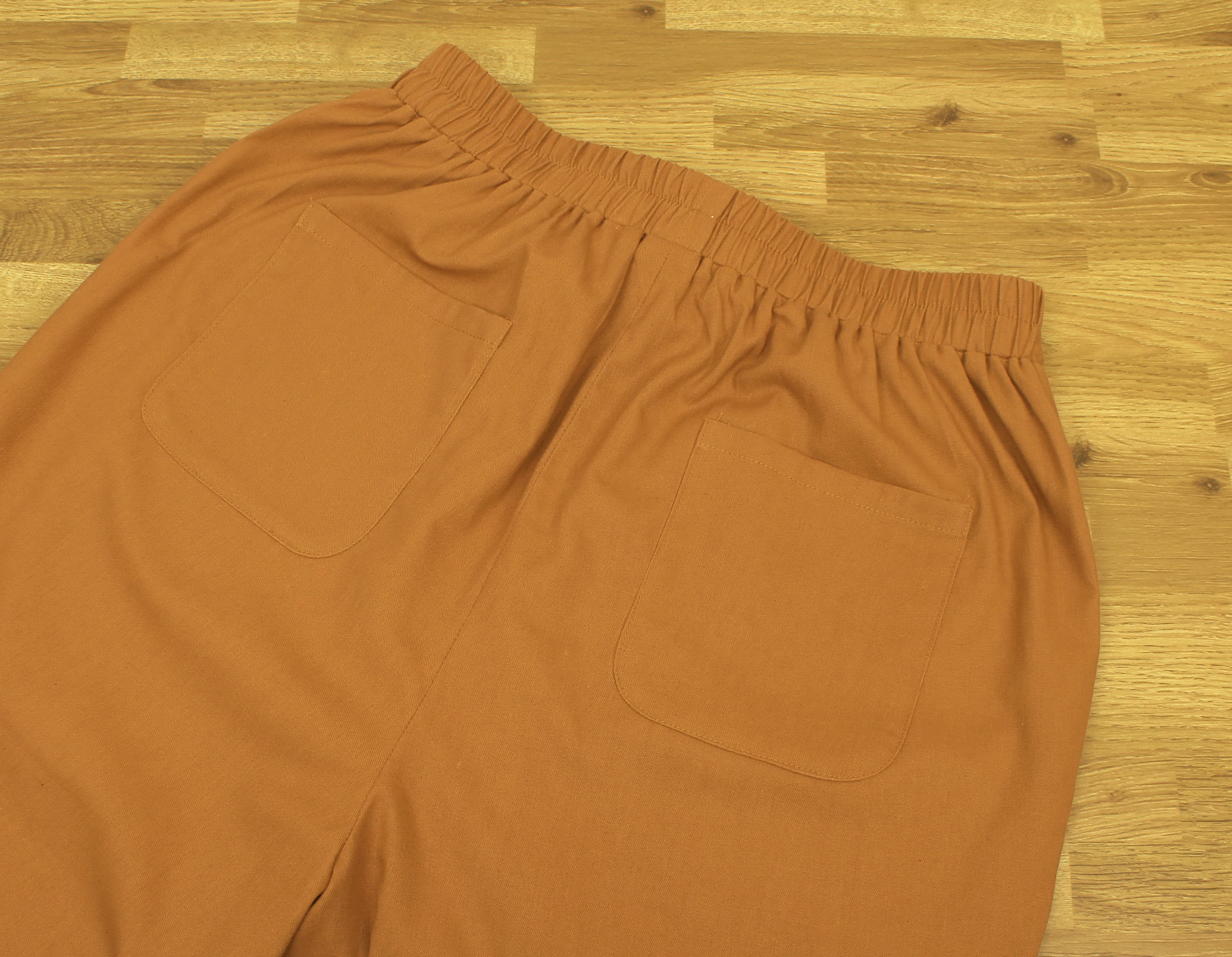 PNTL-001 กางเกงผ้าห้าส่วนเอวยืด ผ้าคอตต้อนลินิน