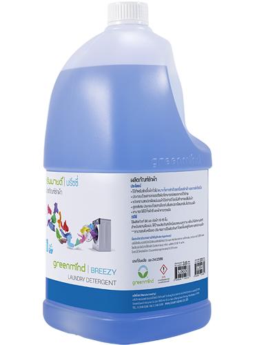 ผลิตภัณฑ์ซักผ้า กรีนมายด์ บรีซซี่ 3.8 ลิตร สูตรมาตรฐาน สำหรับการซักด้วยเครื่องซักผ้า เเละซักด้วยมือ ใช้ได้ทั้งผ้าสีเเละผ้าขาวทุกชนิด