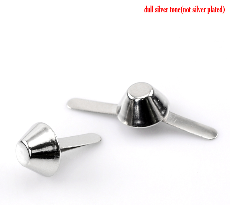 หมุดก้นกระเป๋าทรงถ้วยคว่ำ ขนาด 21x12mm(7/8"x4/8") แพ็ค 50 อัน