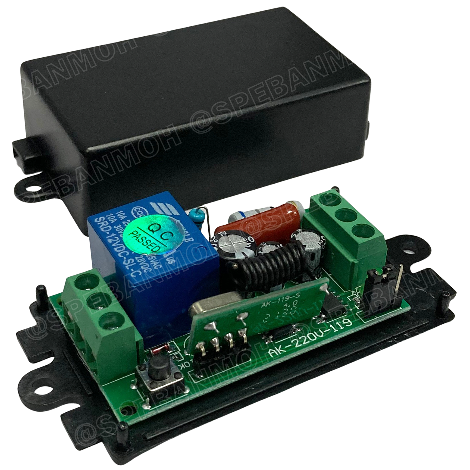 [ 1ชุด ] WRC-CH1-220-433MHz 220V สวิทช์รีโมท 1 ช่อง (Wireless Remote Control Switch), 433Mhz, 220V สวิทซ์รีโมท 220V รีโมทสวิทซ์ สวิทซ์ไร้สาย ไวเลส Switch Wireless ไร้สาย ใช้สัญญาณ 433MHz สวิทช์อัจฉริยะควบคุมแบบไร้สาย สวิทช์ไฟแบบรีโมทไร้สาย