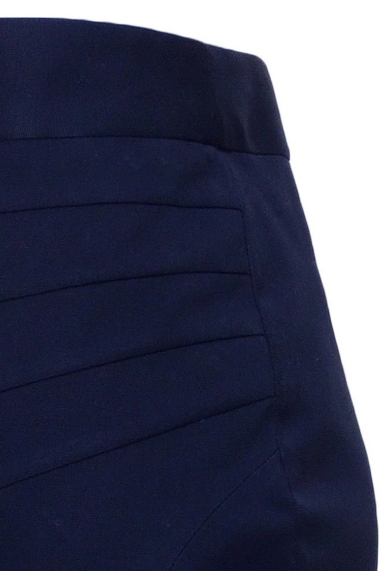 SK-086 กระโปรงแฟชั่น กระโปรงตัดต่อ ผ้าคอตต้อนญี่ปุ่นผสมสเปนเดกสีน้ำเงินเข้ม