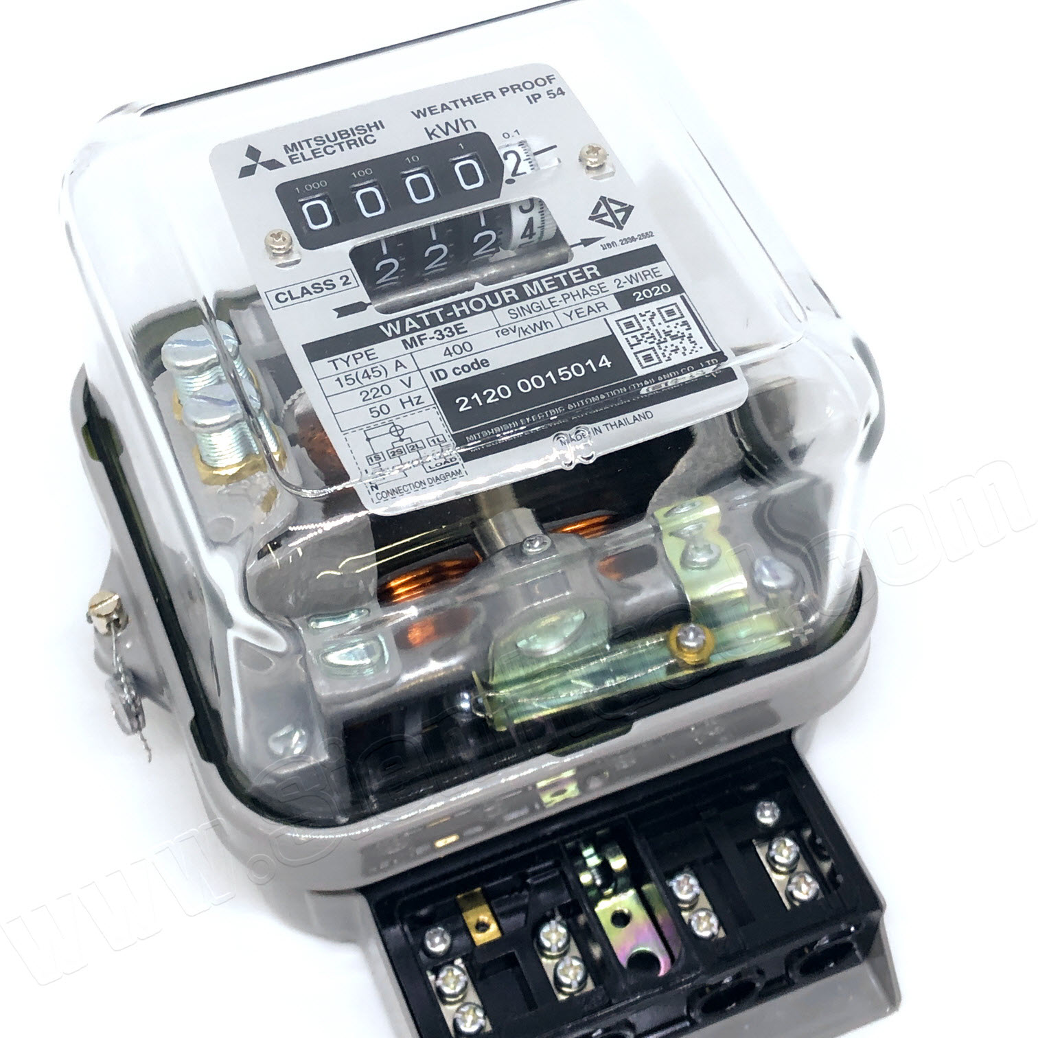 วัตต์ฮาวมิเตอร์ มิเตอร์วัดไฟฟัา (มิเตอร์ไฟบ้าน) / Watt Hour Meter (Mitsubishi) รุ่น MF-33E 1P2W, รุ่น MH-96H, รุ่น MH-96 3P4W, รุ่น MH-96HV,
