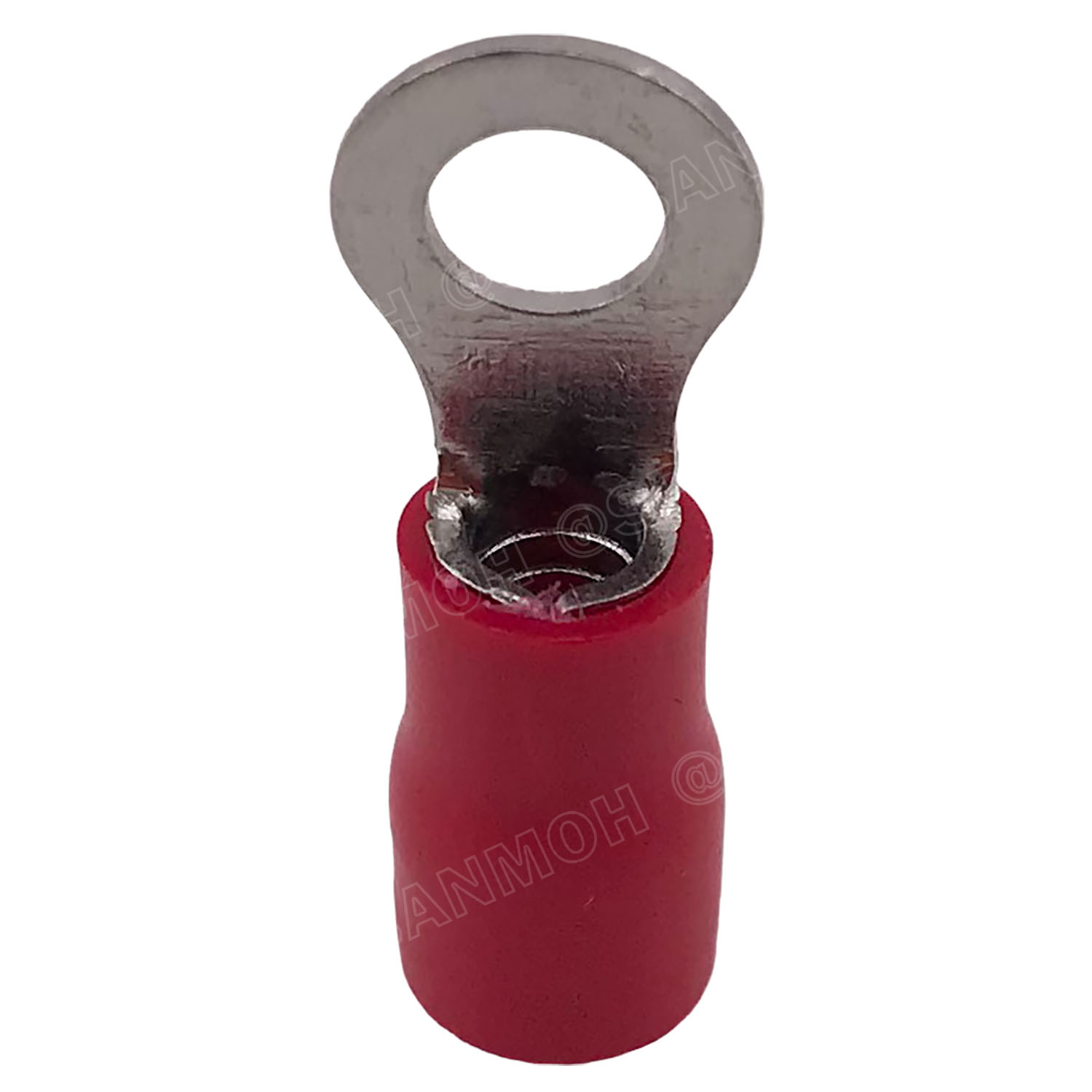 [ 100 ตัว/ถุง ] RV5.5-5 สีแดง Red สำหรับสาย 4.0-6.0 sq.mm 12-10AWG หางปลากลม หางปลาหุ้มฉนวน เทอร์มินอล หางปลาย้ำสายไฟ หางปลา หางปลากลมหุ้ม หางปลาแฉก Terminal Crimping หางปลา กลมหุ้ม หางปลาต่อสาย ขั้วต่อสายไฟ หางปลาวง หางปลา RV Spade Terminal หางปลากลม