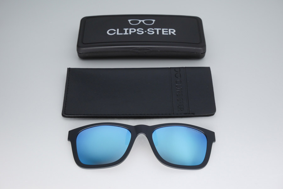 คลิปออนกันแดด Clipsster รุ่น Wayster O Signature Edition กรอบดำเลนส์ปรอทฟ้า