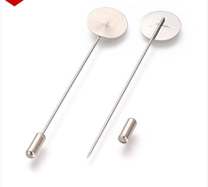 เข็มกลัดสแตนเลสแบบแท่ง ขนาด 77x15mm ถาดขนาด 15mm พิน 1mm แพ็ค 200 ชิ้น
