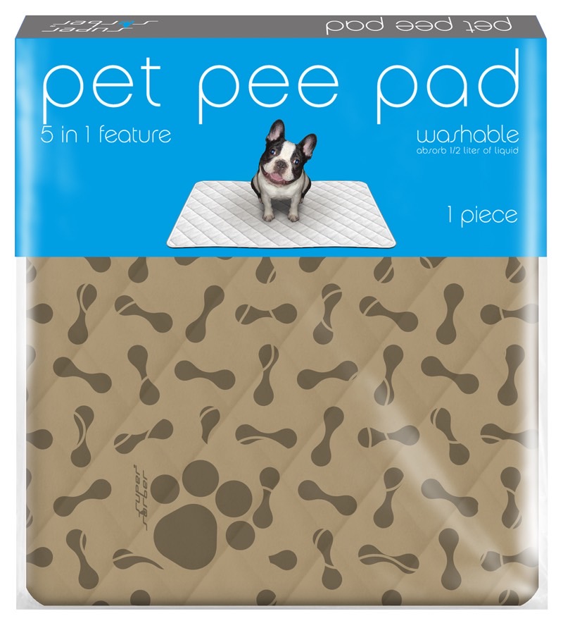 แผ่นรองซับปัสสาวะสัตว์เลี้ยง แบบซักได้ pet pee pad สีเบจ ไซส์ M - XXL