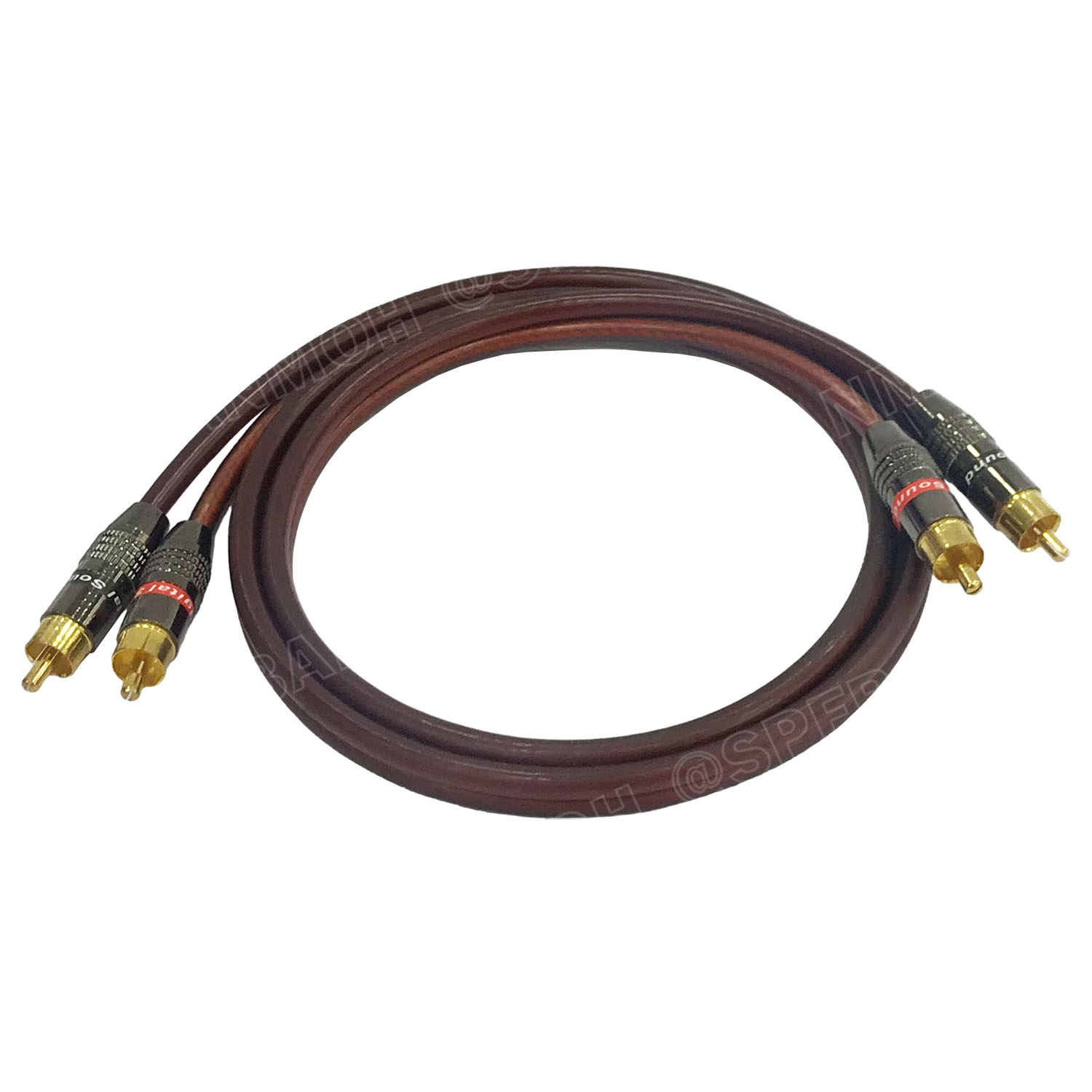 [ 1เส้น ] RCA-192-1M-RED สาย 2RCA ออก 2RCA ยาว 1เมตร สายโมโน พร้อมหัว อาร์ซีเอ 2 RCA to 2 RCA สายสัญญาณเสียง Mono Audio Cable สายสัญญาณ RCA สาย AUX เข้า 2 ออก 2 สายต่อ ทีวี เครื่องเสียง เครื่องเสียงรถยนต์ สายคู่แดงขาว สายซัพวูฟเฟอร์