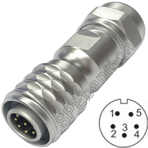 HF12-MW-05-ปลั๊กเหล็ก 12มิล 5พิน
