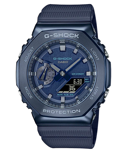 CASIO G-SHOCK รุ่น GM-2100N-2ADR สีน้ำเงิน กรมท่า กรอบสแตนเลส สินค้าใหม่ ของเเท้ รับประกันศูนย์ CMG