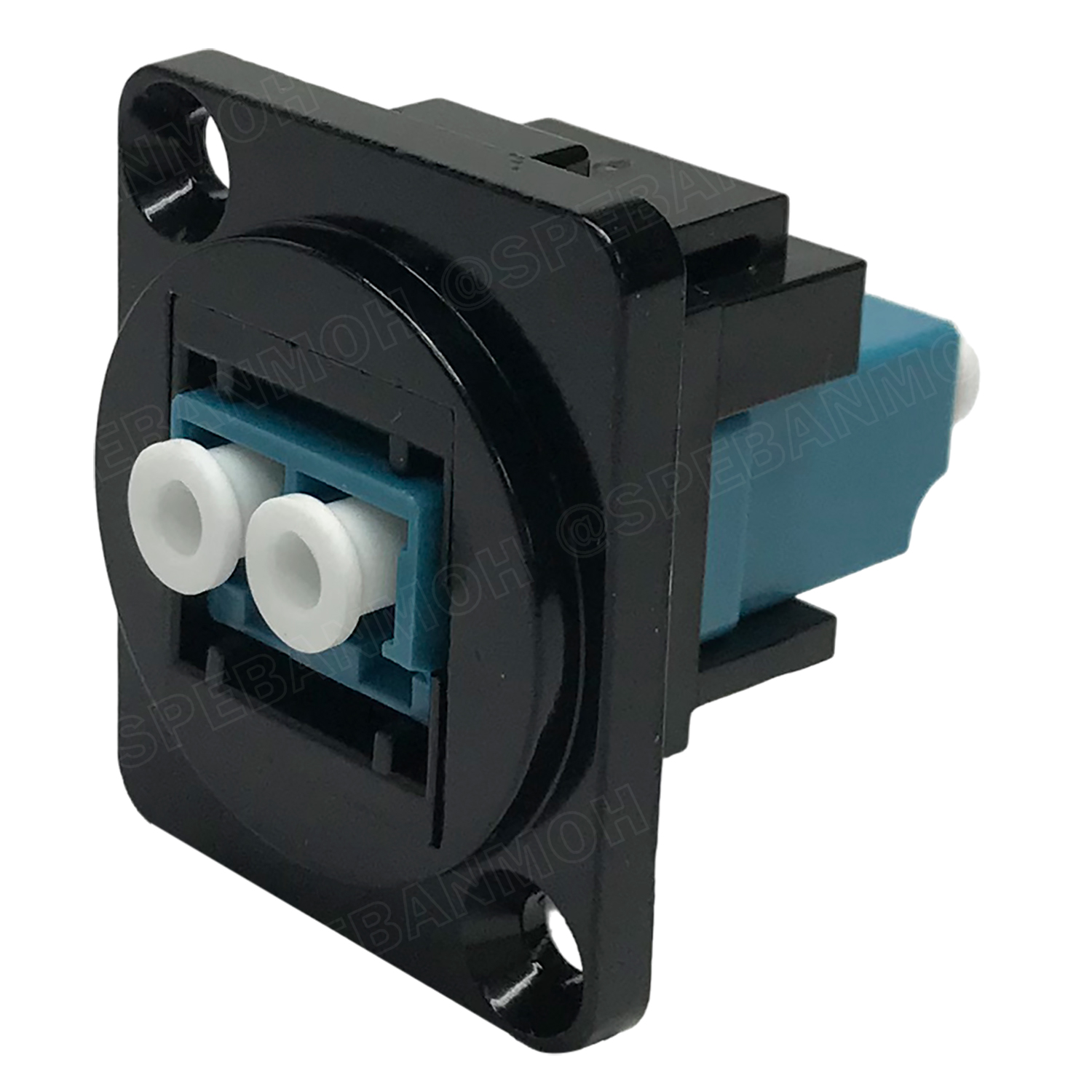 [ 1 ชิ้น ] FO-1207 Fiber Optics คอนเน็คเตอร์ต่อกลางไฟเบอร์ออฟติค LC-LC Duplex Fiber optic Adapter Fiber Optic Connector Adapter หัวไฟเบอร์ อะแดปเตอร์ไฟเบอร์ Inline Conector Fiber Optic ตัวต่อกลางสายไฟเบอร์ LC To LC