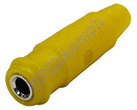 [ 3ชิ้น ] ปลั๊กกล้วย/บานานา BNN-325F เมีย นิกเกิล (Female Banana Socket) สีเหลือง / YEL