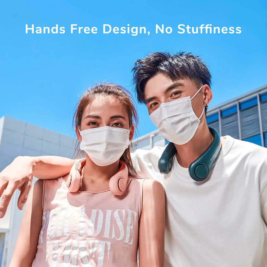 Jisulife FA14 Bladeless Neck Fan พัดลมไร้สายแบบคล้องคอ ปรับความแร็วได้ 3 ระดับ ประกันศูนย์ 6 เดือน