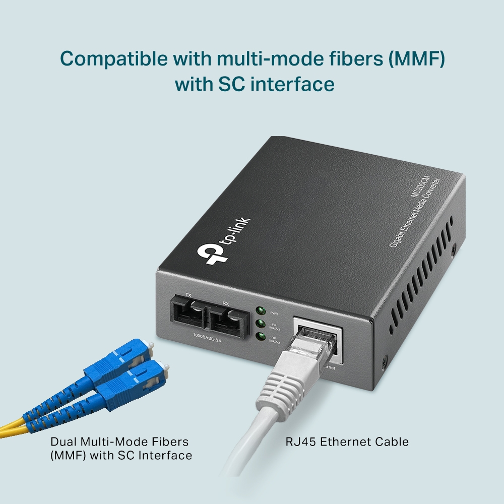 TP-LINK MC200CM Gigabit Multi-Mode Media Converter รับประกันศูนย์ไทย 1 ปี