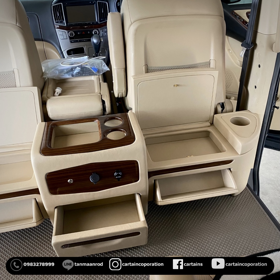 Hyundai Starex เอาคอนโซลเดิมออก ติดตั้งคอนโซลเตี้ย คนขับปรับเอนได้มากขึ้น นั่งสบายขึ้น