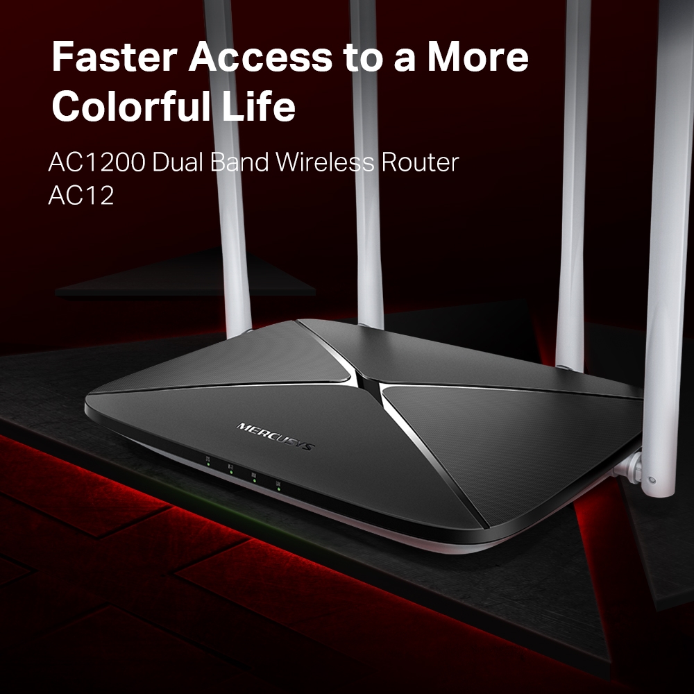 MERCUSYS AC1200 Dual Band Wireless Router รับประกันศูนย์ 5 ปี