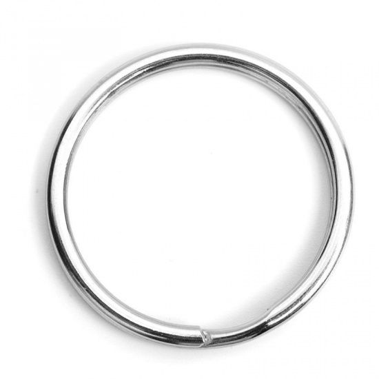 10 ชิ้น ห่วงกุญแจสแตนเลส 304 ขนาด 28x1.6mm ลวดกลม
