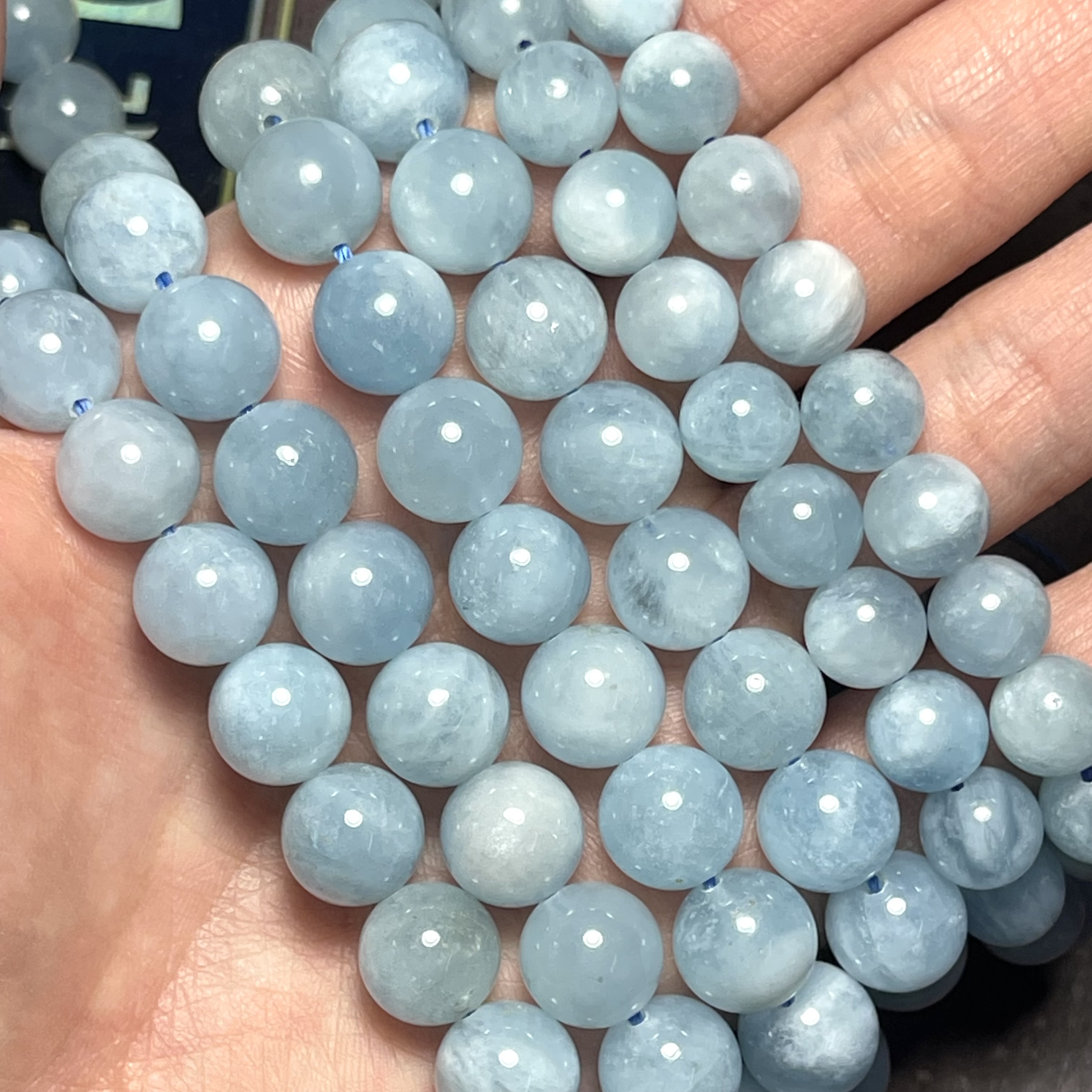 อความารีน 10 มิล (Premium) *หินแท้* นำรักมาให้ สร้างแรงบันดาลใจ ประจำเดือน มีนาคม