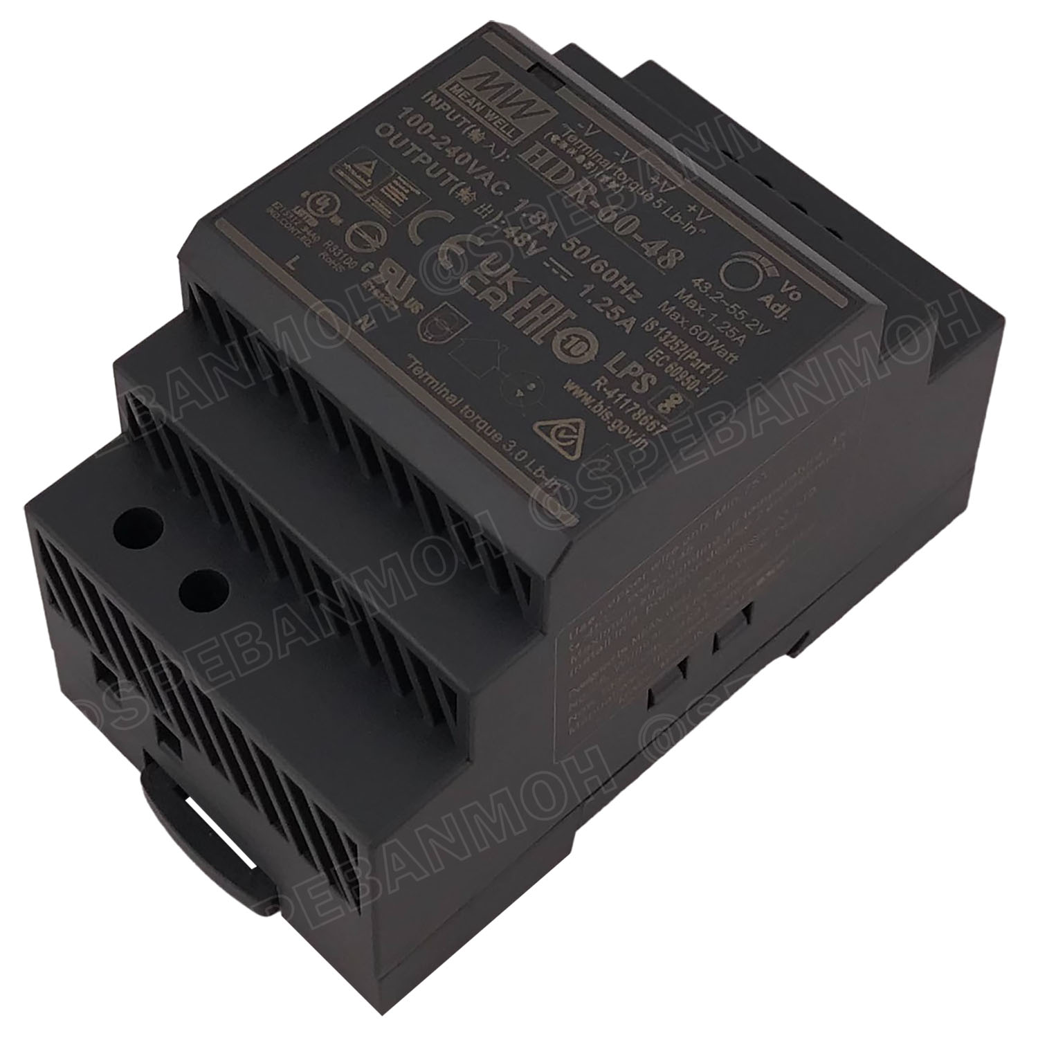 [ 1เครื่อง ] HDR-60-48 พาวเวอร์ซัพพลาย 48V 1.25A MEAN WELL 60W HDR Ultra Slim Step Shape DIN Rail สวิทชชิ่ง ยึดรางปีกนก INPUT 85-264VAC OUTPUT 48V สวิทชิ่ง เมนเวล 48โวตท์ สำหรับ DIN Rail มีนเวล บอร์ดแปลงไฟ หม้อแปลงไฟ AC to DC