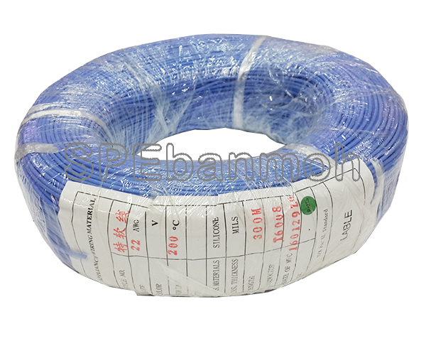 [ 5 เมตร ] RC-22AWG สายซิลิโคน (Silicone Cable) 22AWGสีน้ำเงิน 600V 200°C