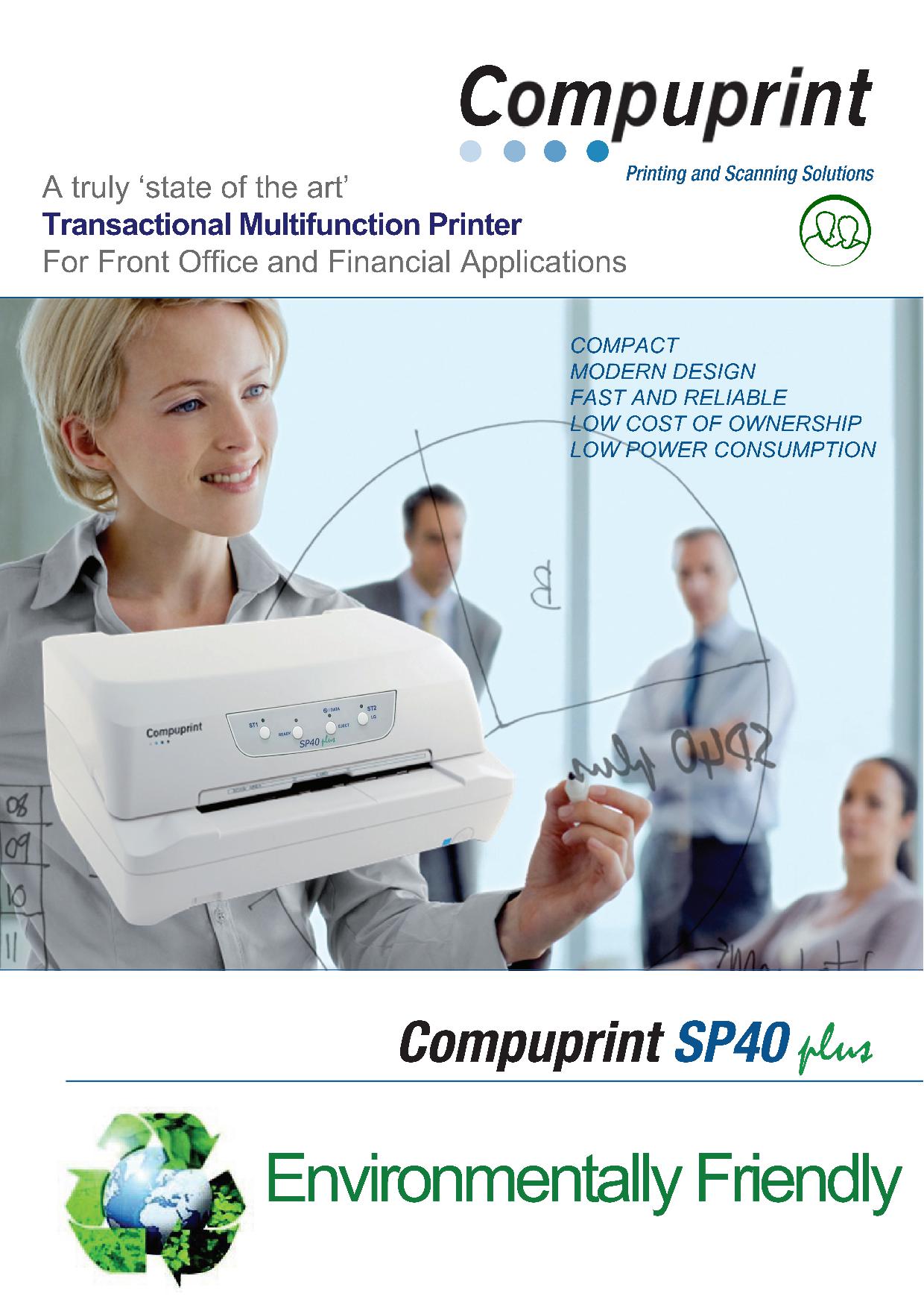 เครื่องพิมพ์สมุด เครื่องพิมพ์เช็ค Compuprint SP40 Plus