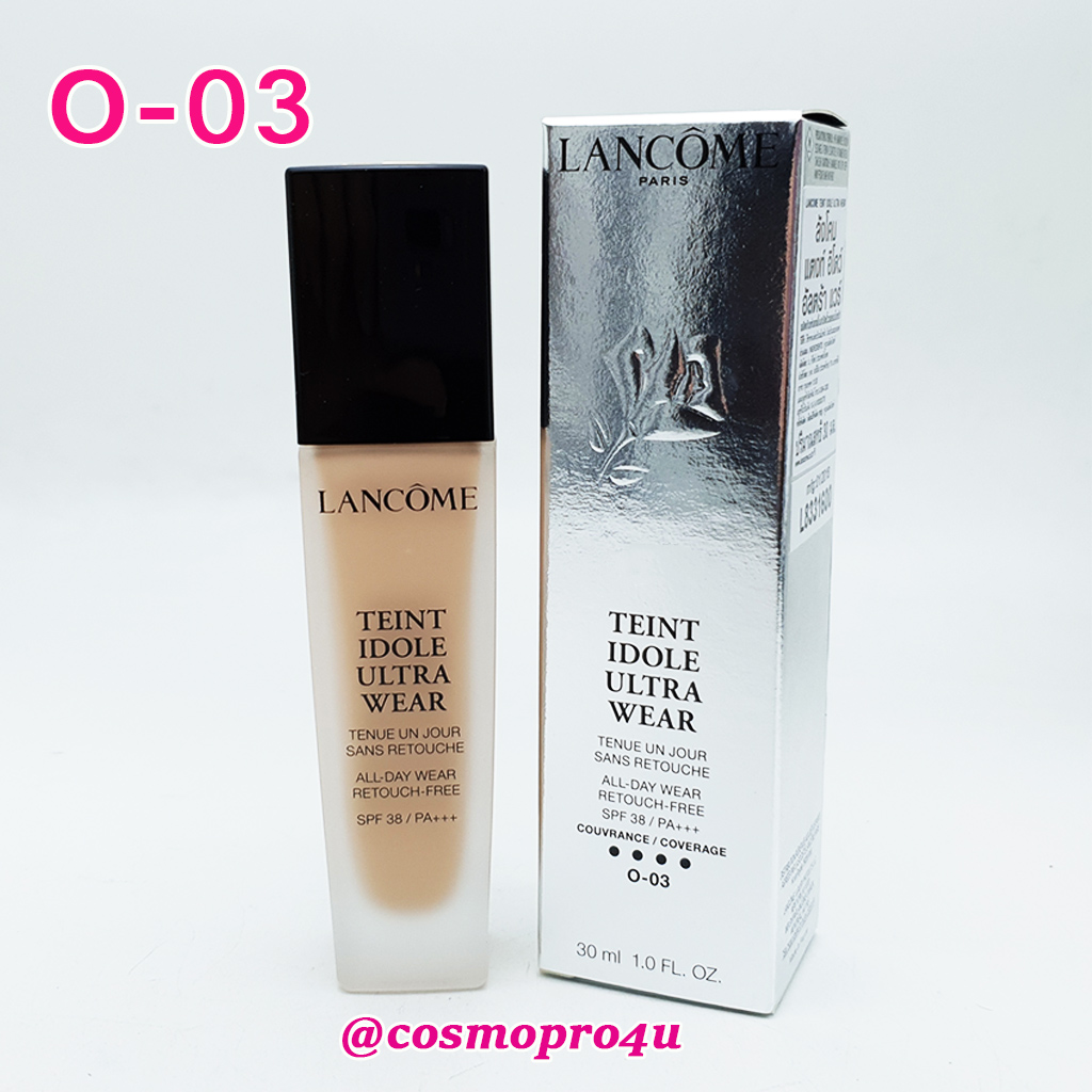 รองพื้นคุมมัน LANCOME Teint Idole Ultra Wear 30ml กล่องเงิน เคาน์เตอร์ ลังโคม แต๊งท์อิโดว์