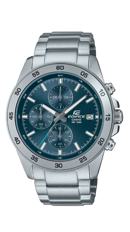 CASIO EDIFICE รุ่น EFR-526D-2AVUDF สีเงิน หน้าปัดน้ำเงิน คราม สินค้าใหม่ ของเเท้ ประกันศูนย์ CMG