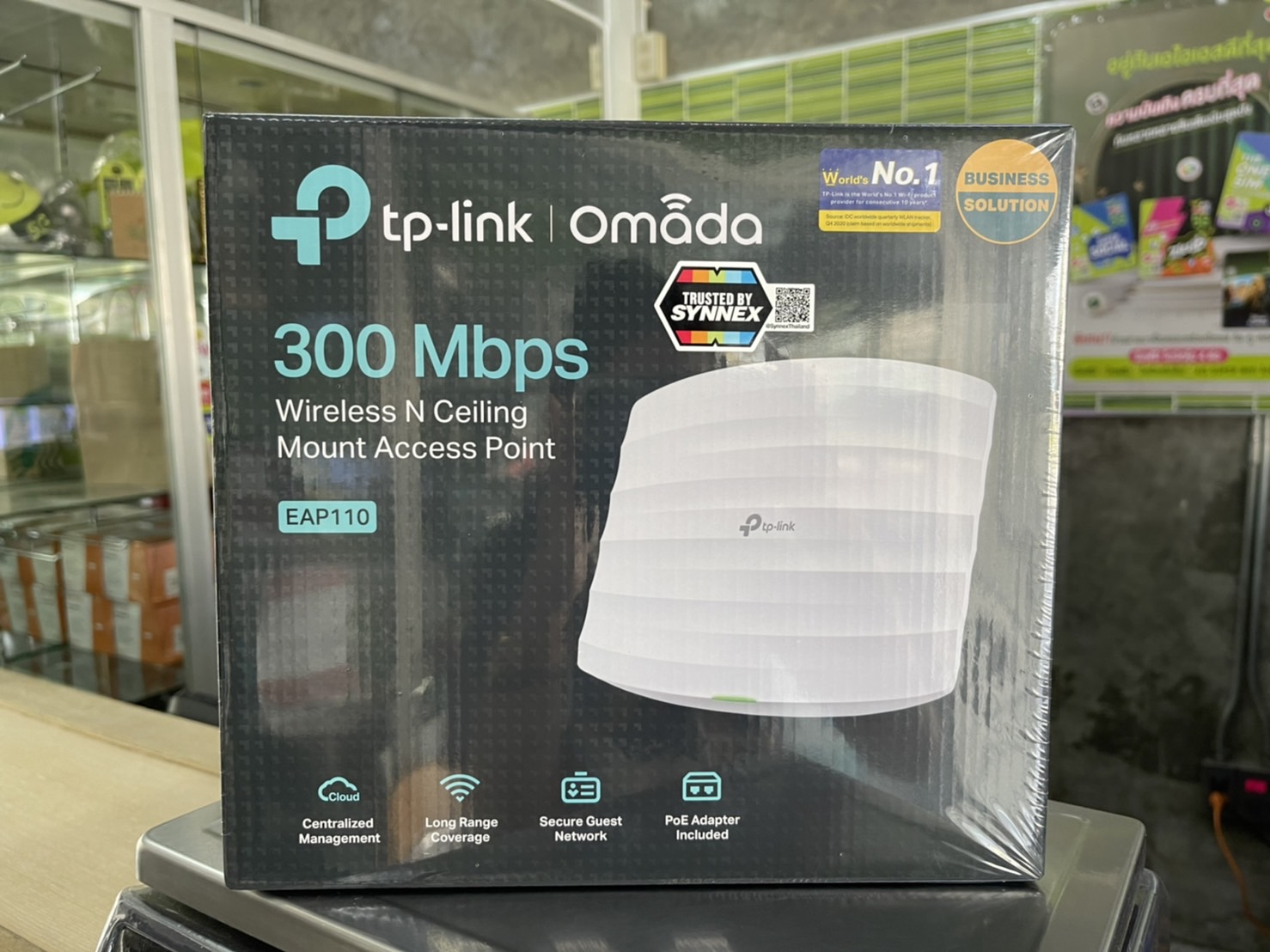 TP-LINK EAP110 300Mbps Wireless N Ceiling Mount Access Point (รับประกันศูนย์ไทย)