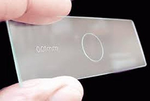 แผ่นสไลด์วัดขนาดตัวอย่างสำหรับกล้องจุลทรรศน์0.01mm.