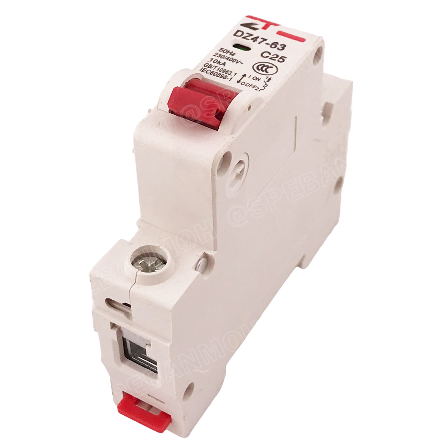 DZ47-63-1P 25A เบรกเกอร์ ลูกย่อย ยึดรางปีกนก 1P 25A AC Circuit Breaker เบรกเกอร์ตัดไฟเกิน 1โพล 25แอมป์ คัดเอาท์ ป้องกันกระแสเกิน Overload ป้องกันการลัดวงจร Short circuit เบรกเกอร์ตัดไฟ เบรกเกอร์ลูกย่อย Ac Circuit Breaker ไฟบ้าน 230V/400V AC มินิเซอกิตเบรก