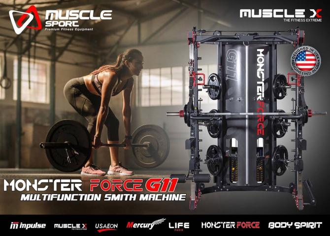 สมิทแมชชีน Smith Machine Monster Force G11+ม้านั่ง204+แผ่นน้ำหนัก 50 kg